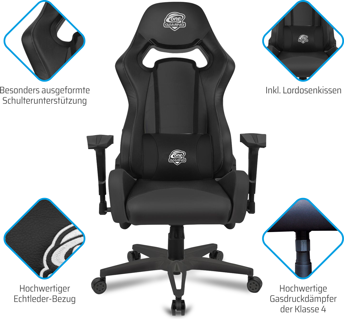 ONE GAMING Chair Ultra BLACK Gaming Stuhl, Bild 2 (18.07.2024)