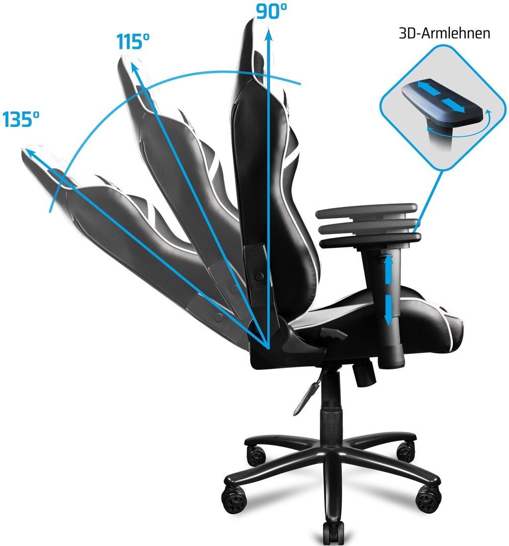 ONE GAMING Chair Pro SNOW V2 Gaming Stuhl, Bild 8 (30.10.2023)
