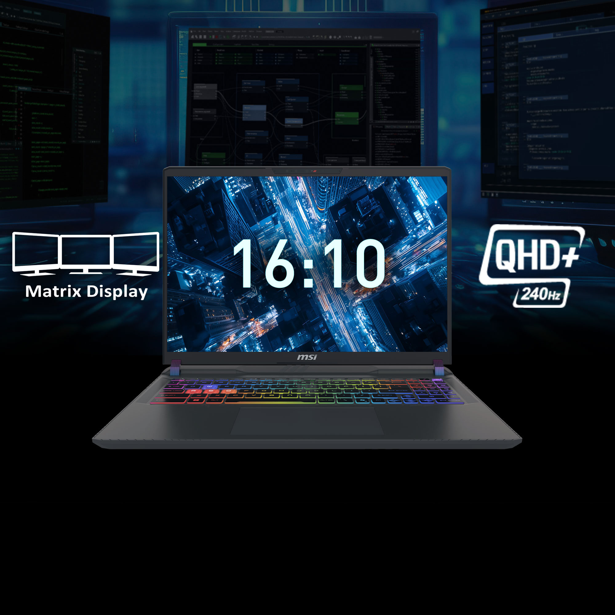 MSI Vector 16 HX AI A2XWHG-074 - QHD+ GAMING-MONITOR MSI Vector 16 HX AI A2XWHG-074 - QHD+ GAMING-MONITOR