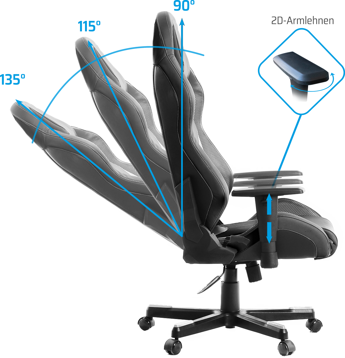 ONE GAMING Chair BLACK Gaming Stuhl, Bild 4 (19.07.2024)