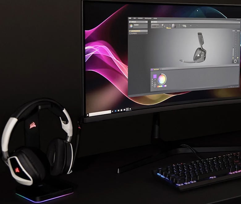 Gaming Headset CORSAIR VOID ELITE RGB Carbon / RGB-Beleuchtung Gaming Headset CORSAIR VOID ELITE RGB Carbon / RGB-Beleuchtung