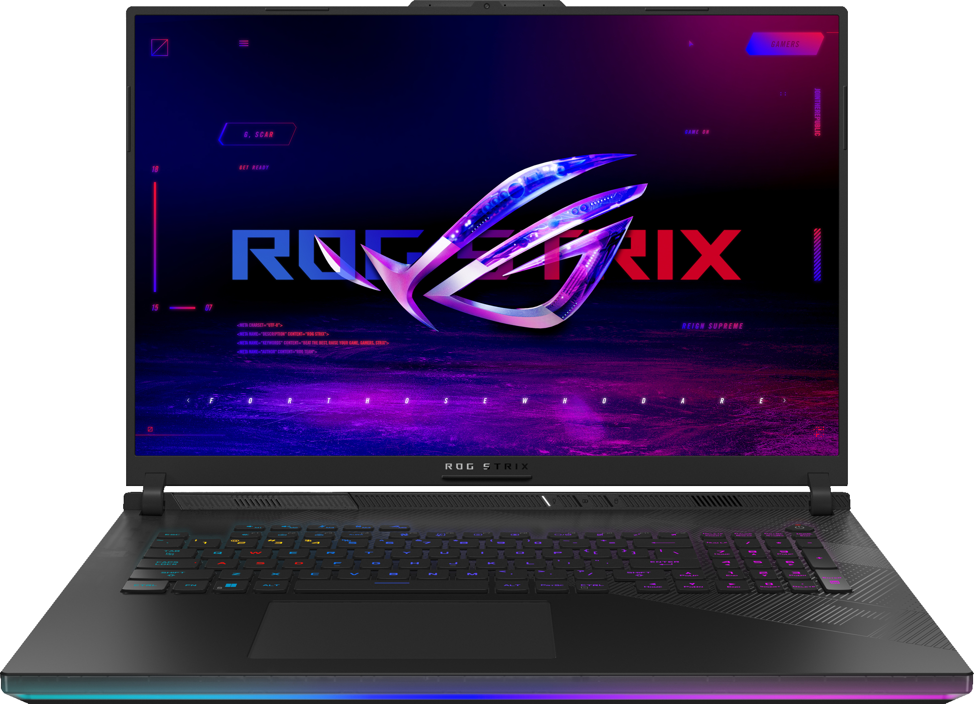 ASUS ROG Strix Scar 18 G834JZR-N6036W, Hauptbild (09.02.2024)