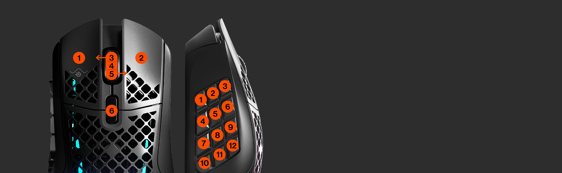 SteelSeries Aerox 9 / 18 programmierbare Tasten SteelSeries Aerox 9