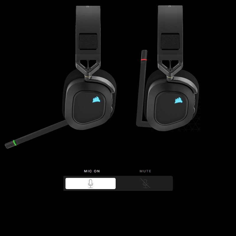 Gaming Headset CORSAIR HS80 RGB Wireless / OMNIDIREKTIONALES MIKROFON IN BROADCAST-QUALITÄT Gaming Headset CORSAIR HS80 RGB Wireless / OMNIDIREKTIONALES MIKROFON IN BROADCAST-QUALITÄT