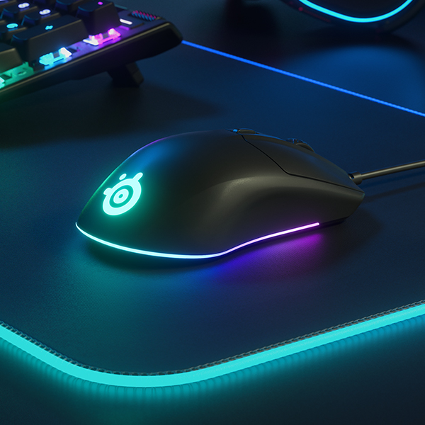 Maus SteelSeries Rival 3/ Brillante Prismabeleuchtung SteelSeries Rival 3