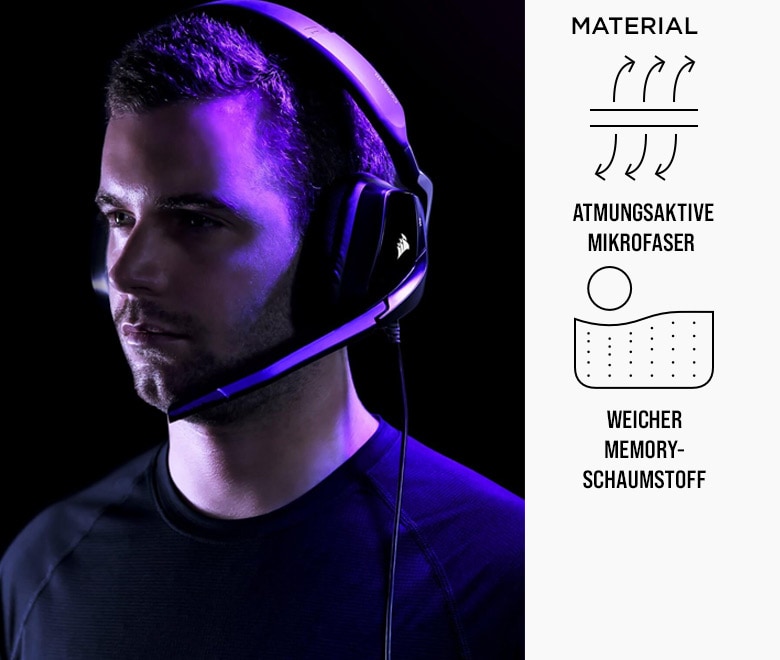 Gaming Headset CORSAIR VOID ELITE RGB Carbon / KOMFORT Gaming Headset CORSAIR VOID ELITE RGB Carbon / KOMFORT