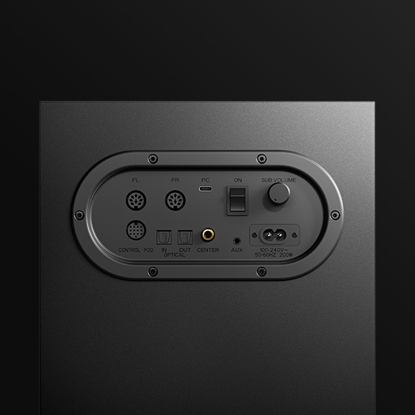 Lautsprecher SteelSeries Arena 9 / Vielfältige Verbindungsoptionen SteelSeries Arena 9
